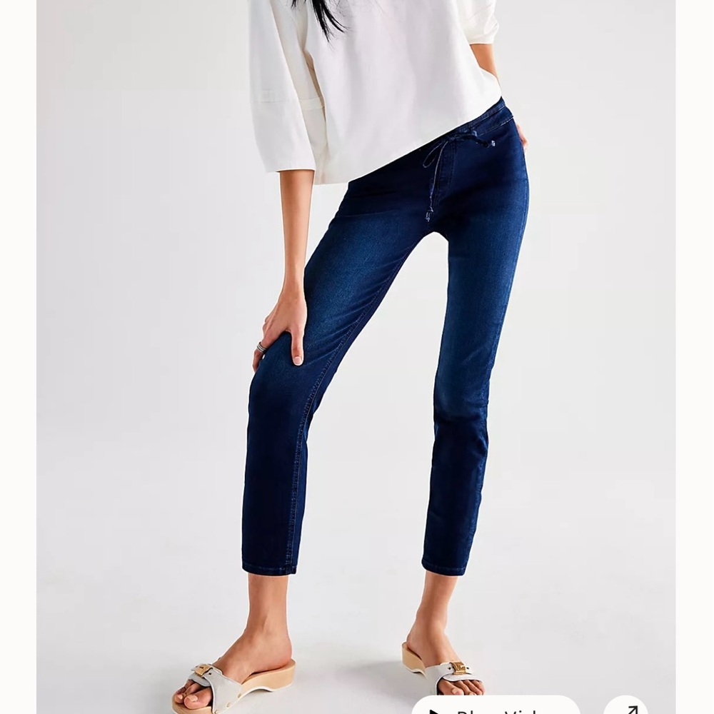 We The Free Free People Cropped Blue Jeans Denim Size Small